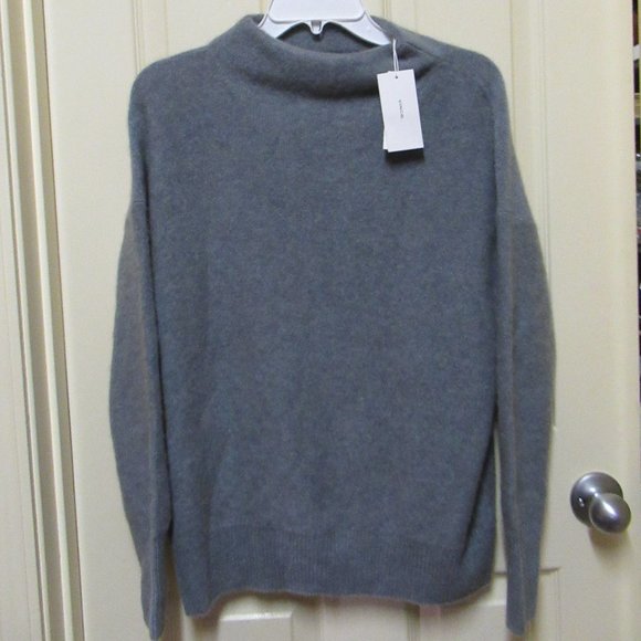 Vince Sweaters - Vince Women's 100% Cashmere Funnel Neck Pullover Sweater XS Heathered  NWT